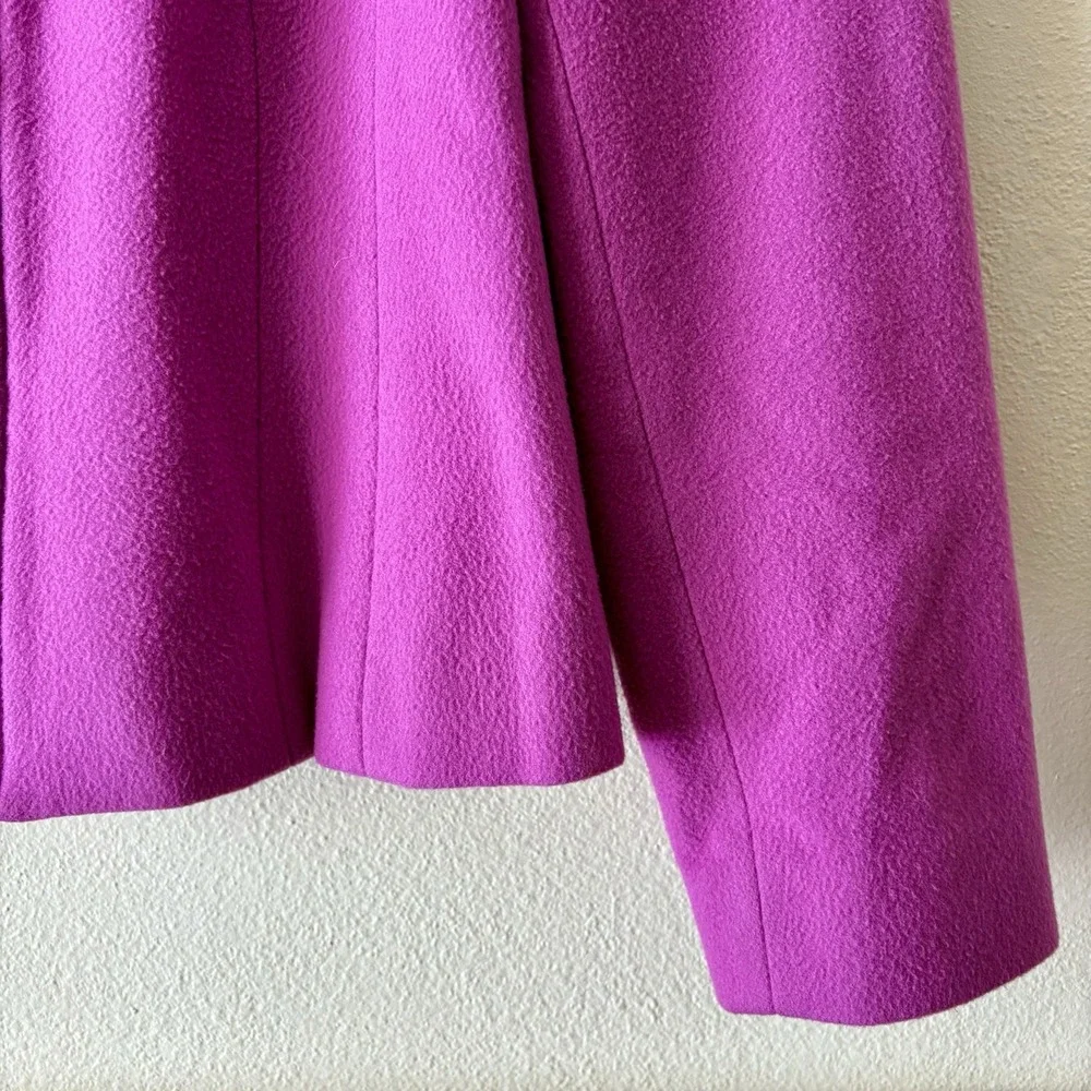 LOUBEN Jacket Women's 12 Fuchsia Pink Wool Cashmere Blend Lined Full Zip‎ Canada
